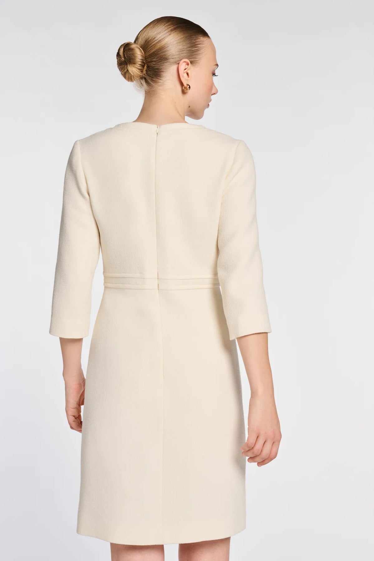 Weill illusion dress showing back waist detailing and straight skirt