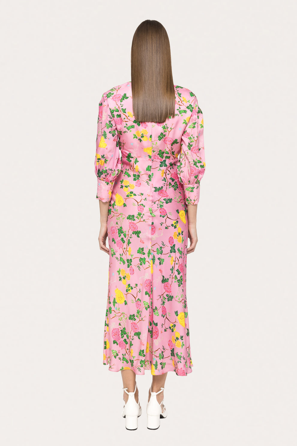 Printed Viscose Midi Dress
