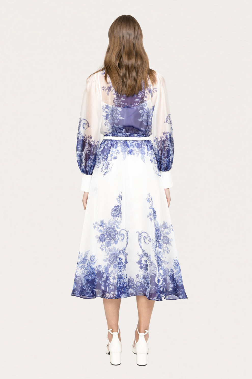 Floral Print Collar Shirt Dress