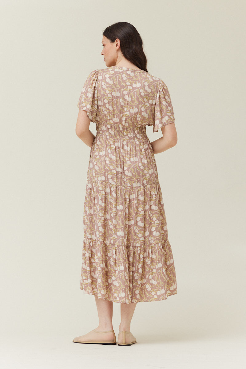 PRINTED MIDI DRESS