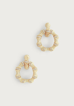 Bamboo Double Hoop Earrings - BTK COLLECTIONS