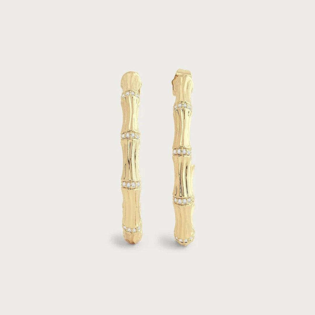 Bamboo Single Hoop Earrings - BTK COLLECTIONS