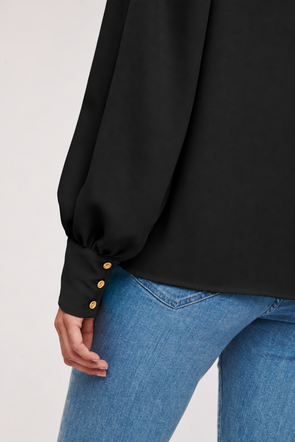 WEILL Paris Bow-Neck Long Sleeve Blouse – Black or Turquoise