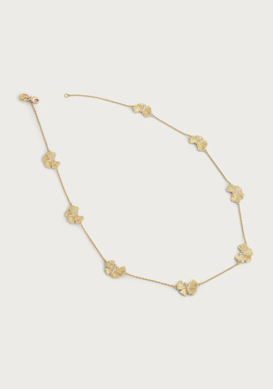 Butterfly Gold Station Necklace - BTK COLLECTIONS