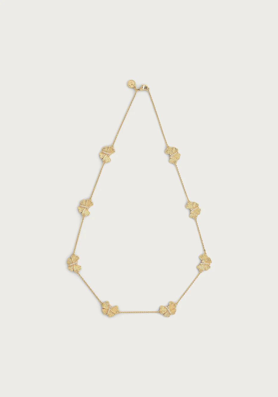 Butterfly Gold Station Necklace - BTK COLLECTIONS
