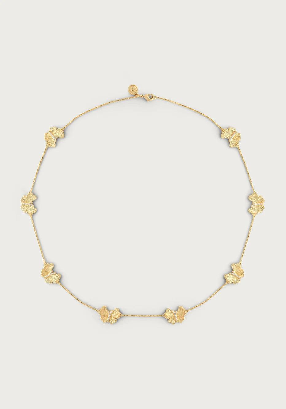 Butterfly Gold Station Necklace - BTK COLLECTIONS