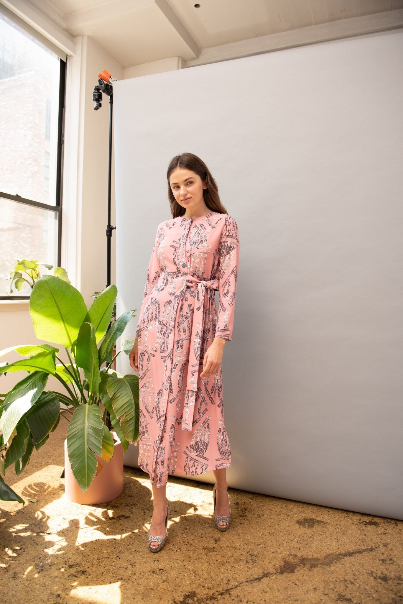 Macrame Sophia Long Sleeve Midi Dress - BTK COLLECTIONS