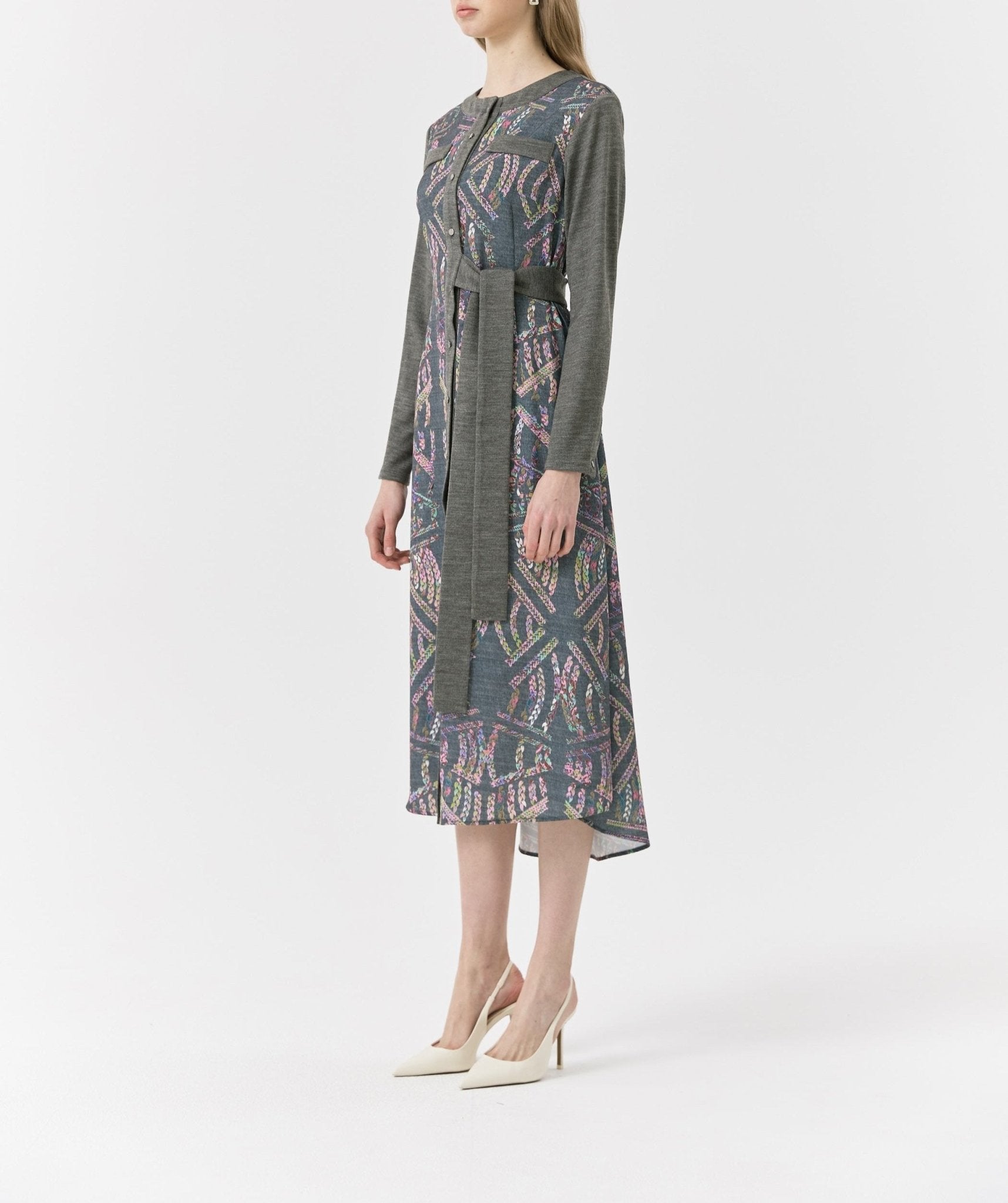 Nora Wool Midi Dress - BTK COLLECTIONS