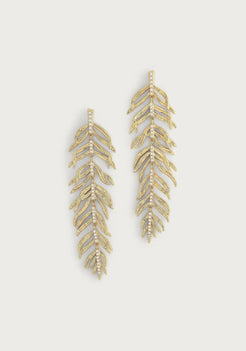 Palm Leaves Dangle Earrings - BTK COLLECTIONS