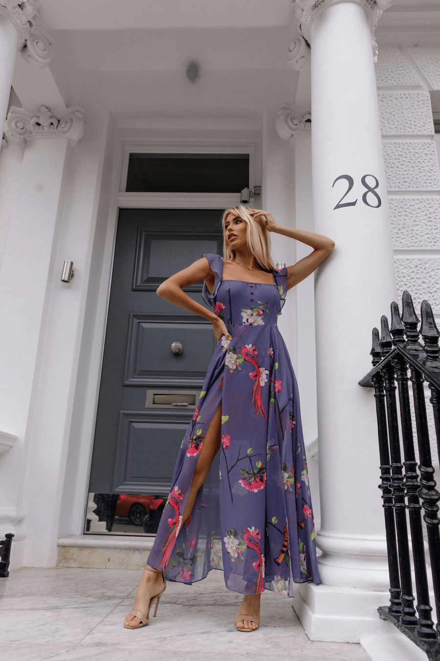 Chiffon Off-Shoulder Dress - BTK COLLECTIONS