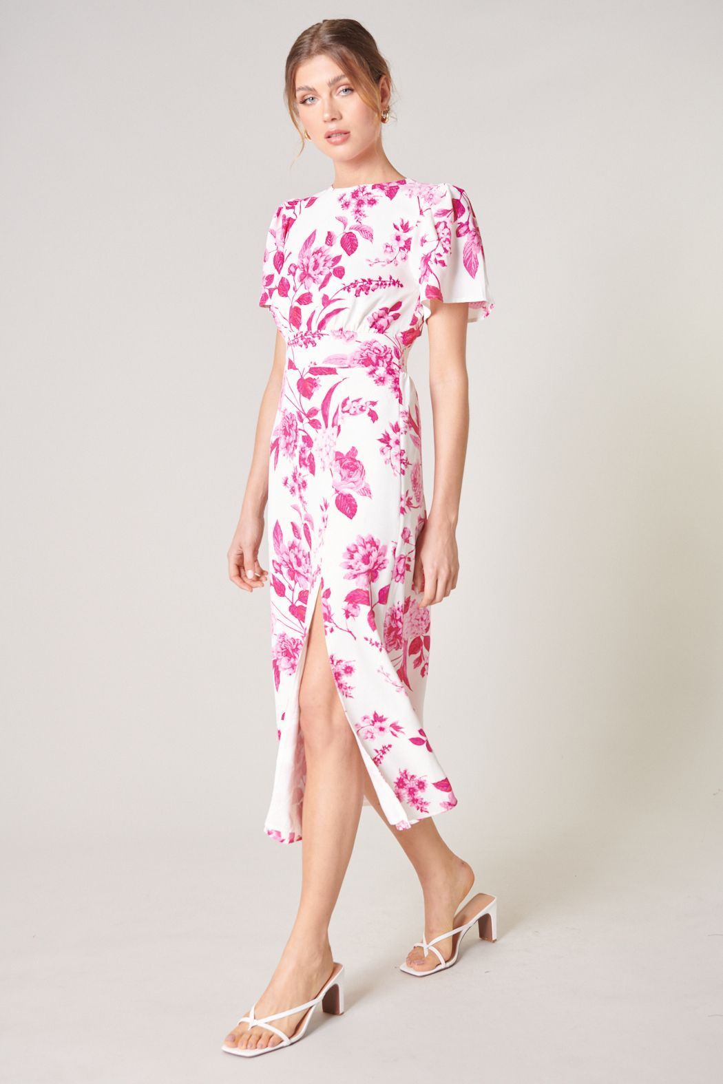 Clarice Bloom Floral Midi Dress - BTK COLLECTION