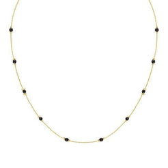 Journey Black Agate Beaded Necklace - BTK COLLECTIONS