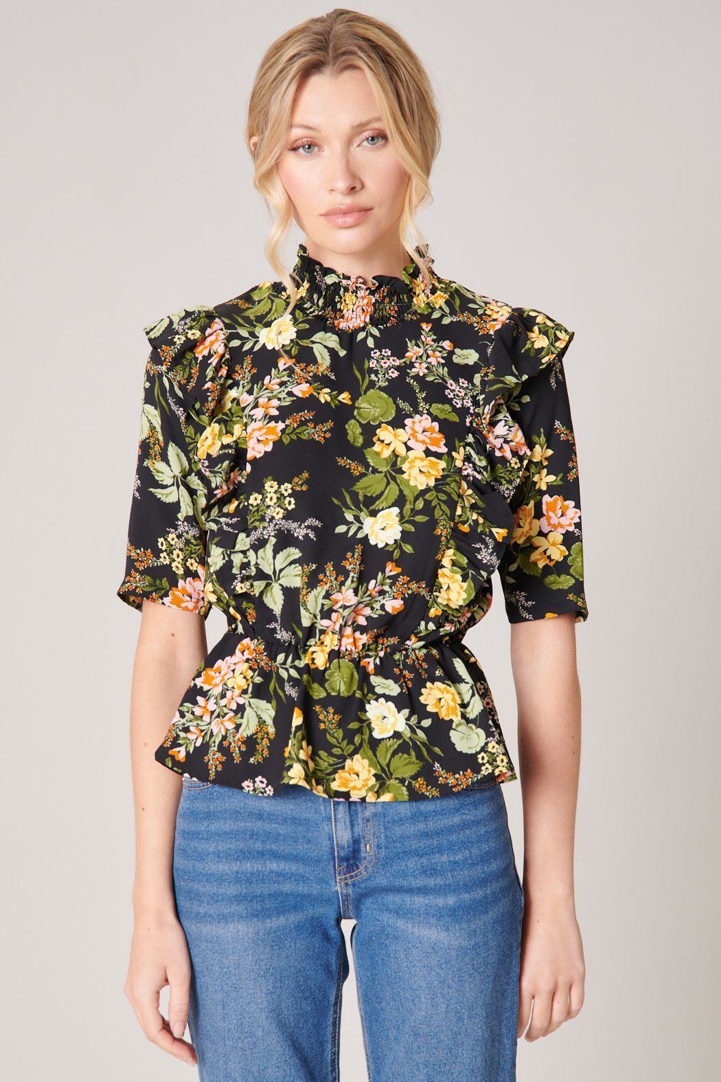 Night Bloom Ruffle Blouse - BTK COLLECTION