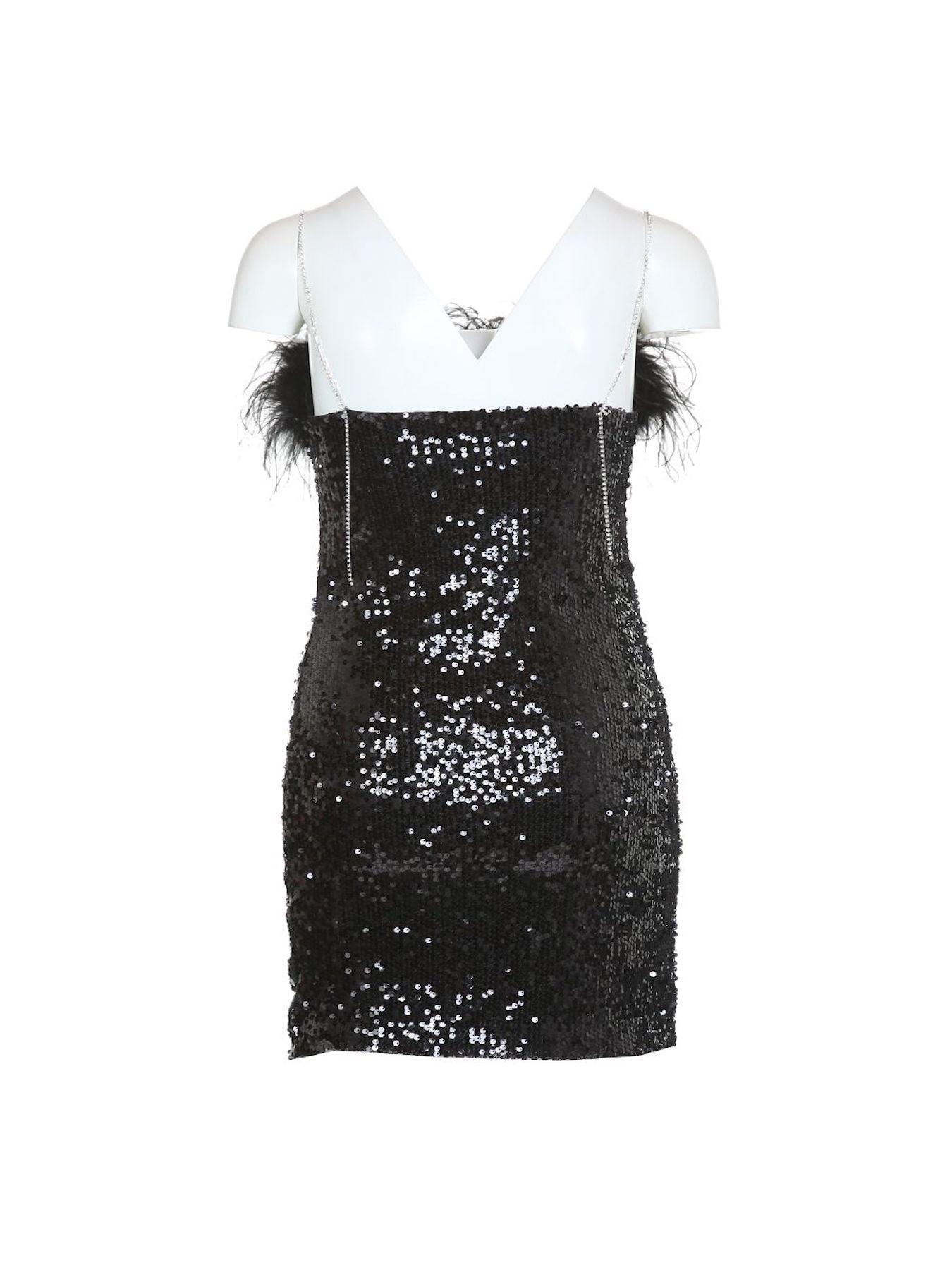 Rhinestones Strap Sequin Mini Dress - BTK COLLECTION