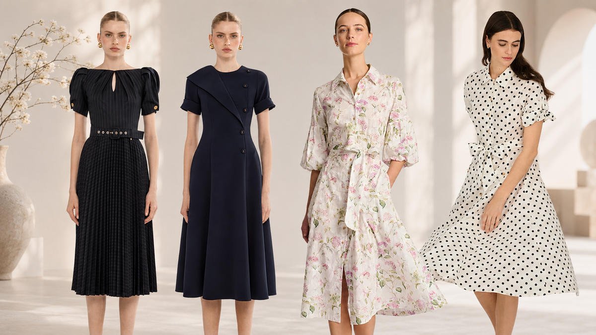 work appropriate midi dress The Best Summer Work Dresses to Exude 'She Means Business' Energy