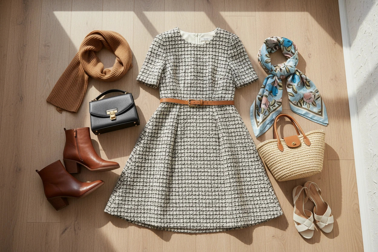 Tweed dress to impress