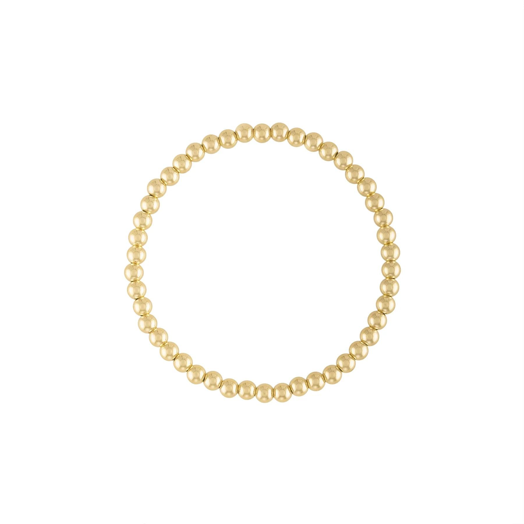 4MM Gold Bubble Bead Bracelet - BTK COLLECTIONS