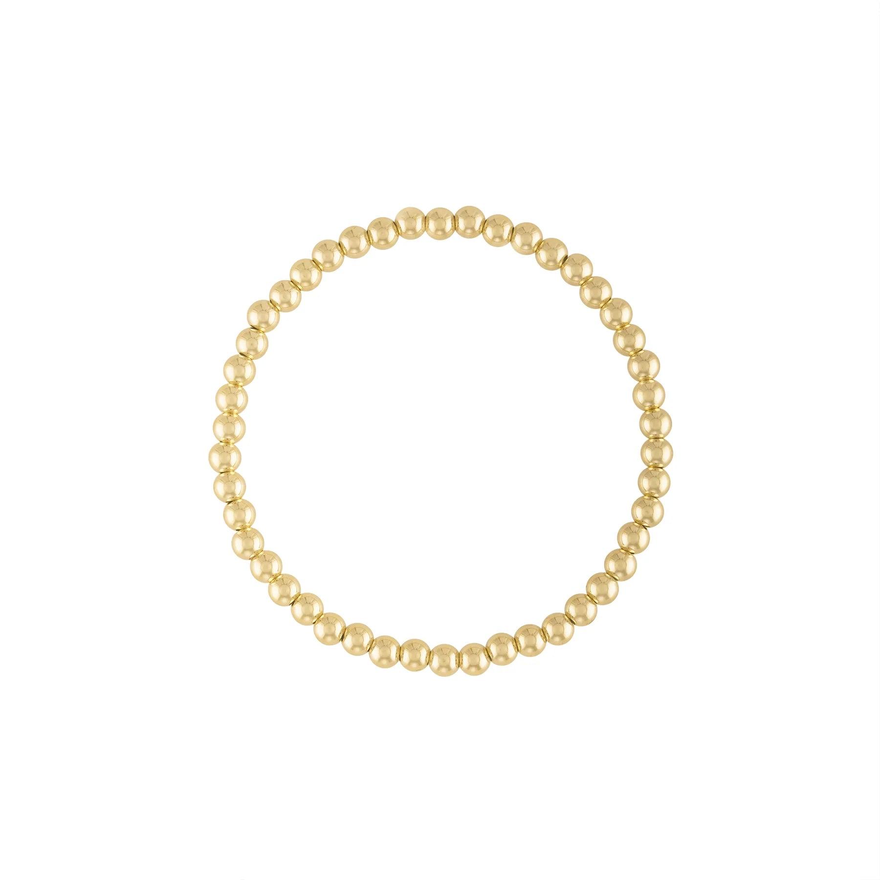 4MM Gold Bubble Bead Bracelet - BTK COLLECTION