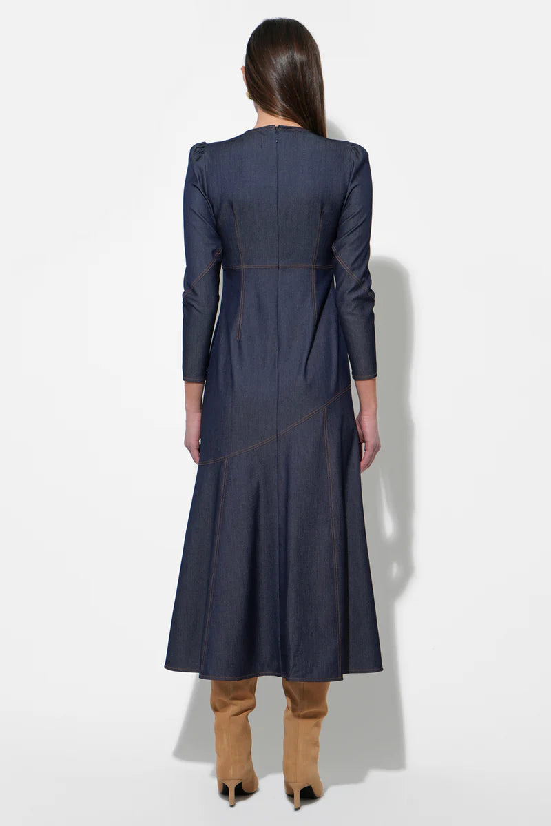 Jayne Denim Midi Dress