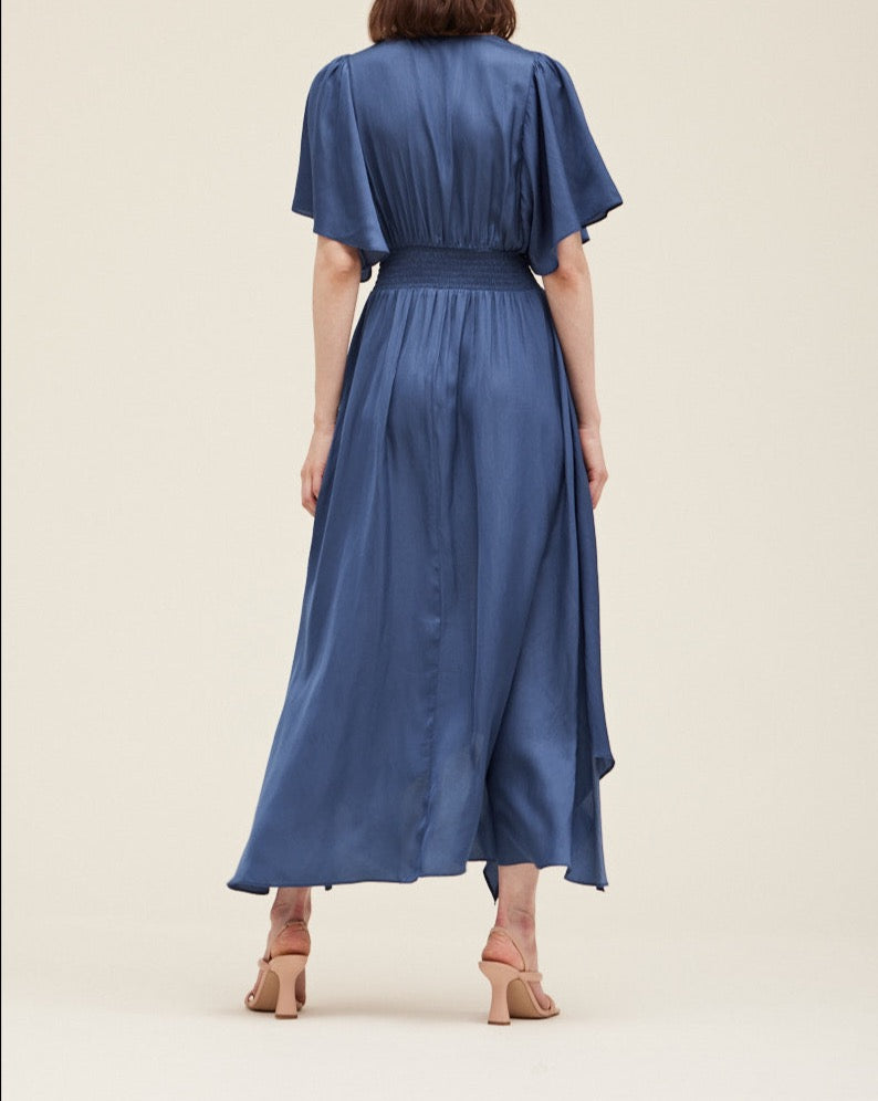 Blue Corn Unbalanced Skirt Maxi Dress_Grade& Gather_BTK COLLECTION