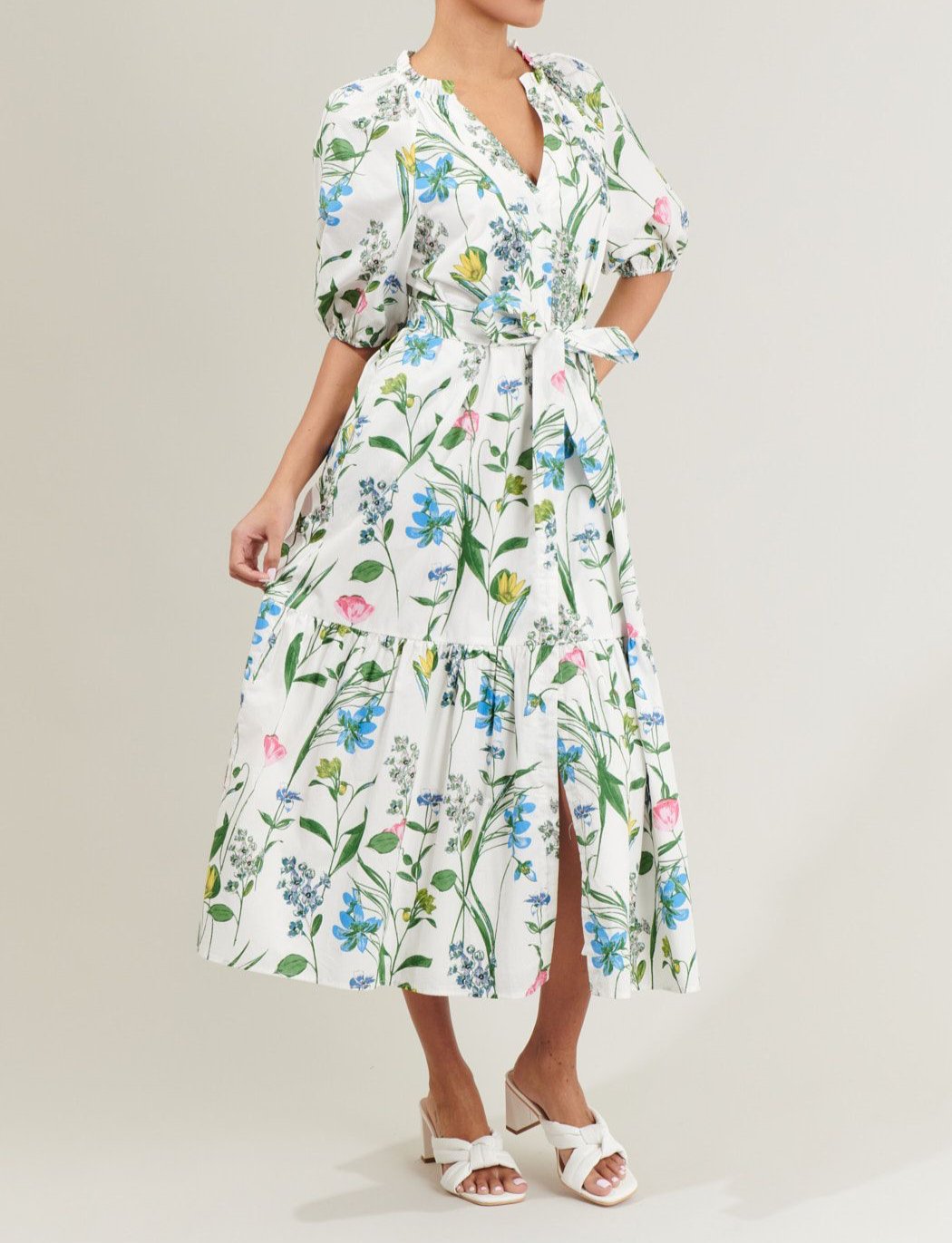 Clove Garden Floral Wynette Tiered Midi Dress