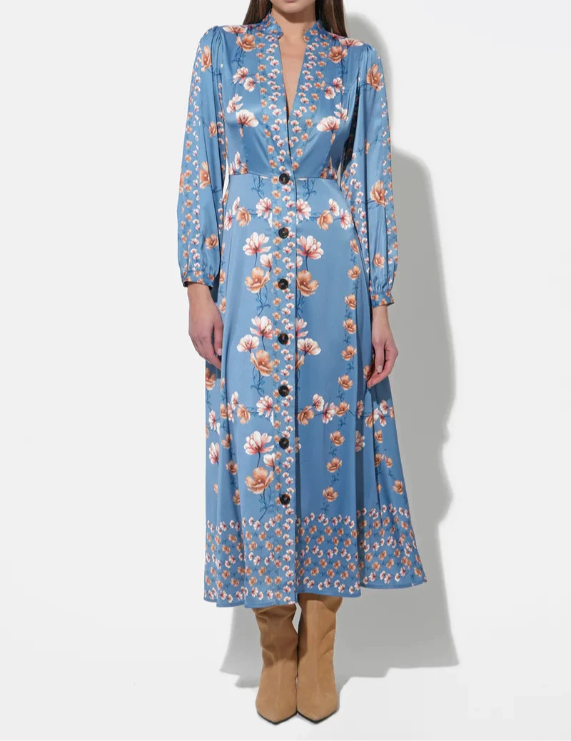 Jailyn Button Front Midi Dress