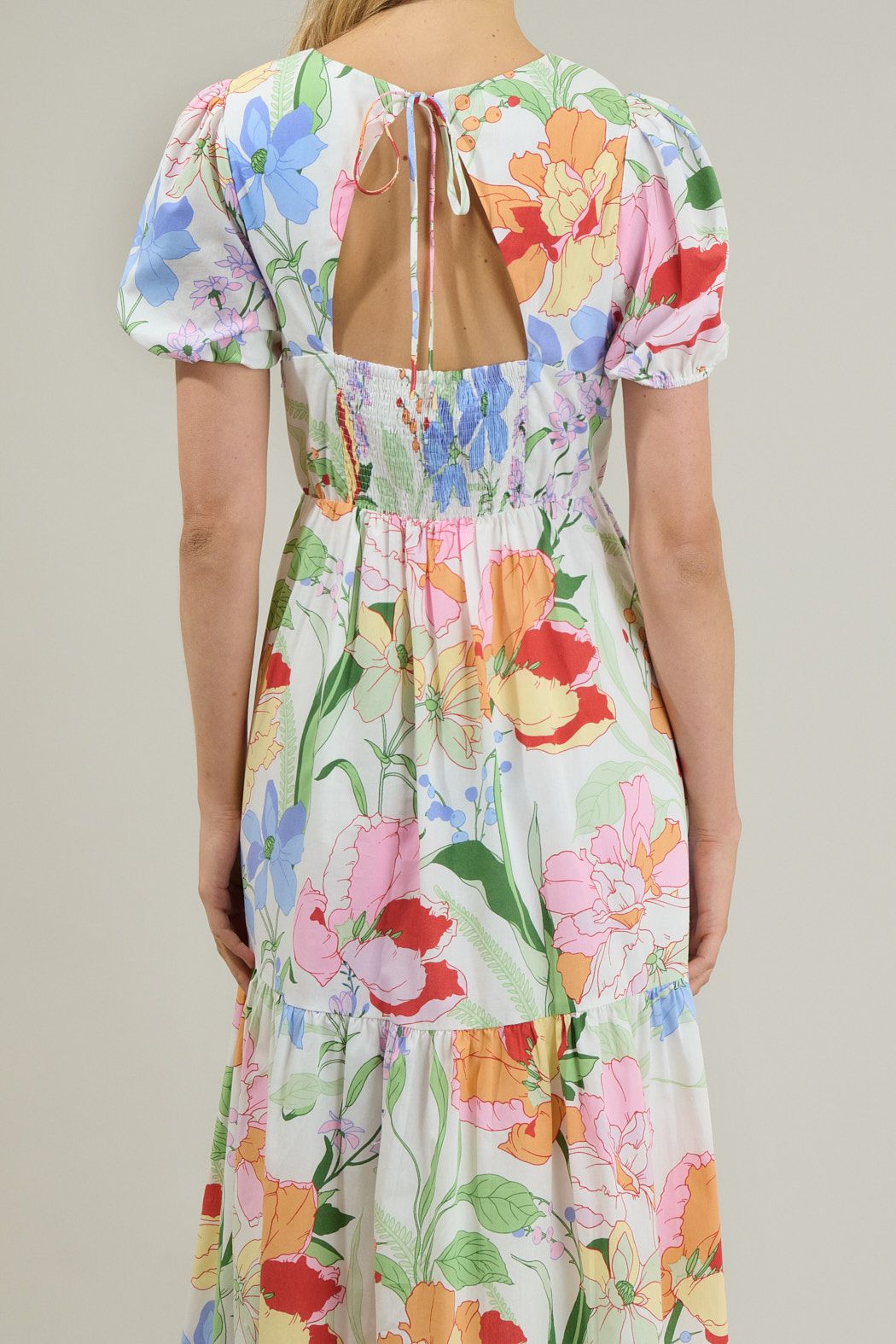 Juliet Floral Garden Becca Tiered Maxi Dress