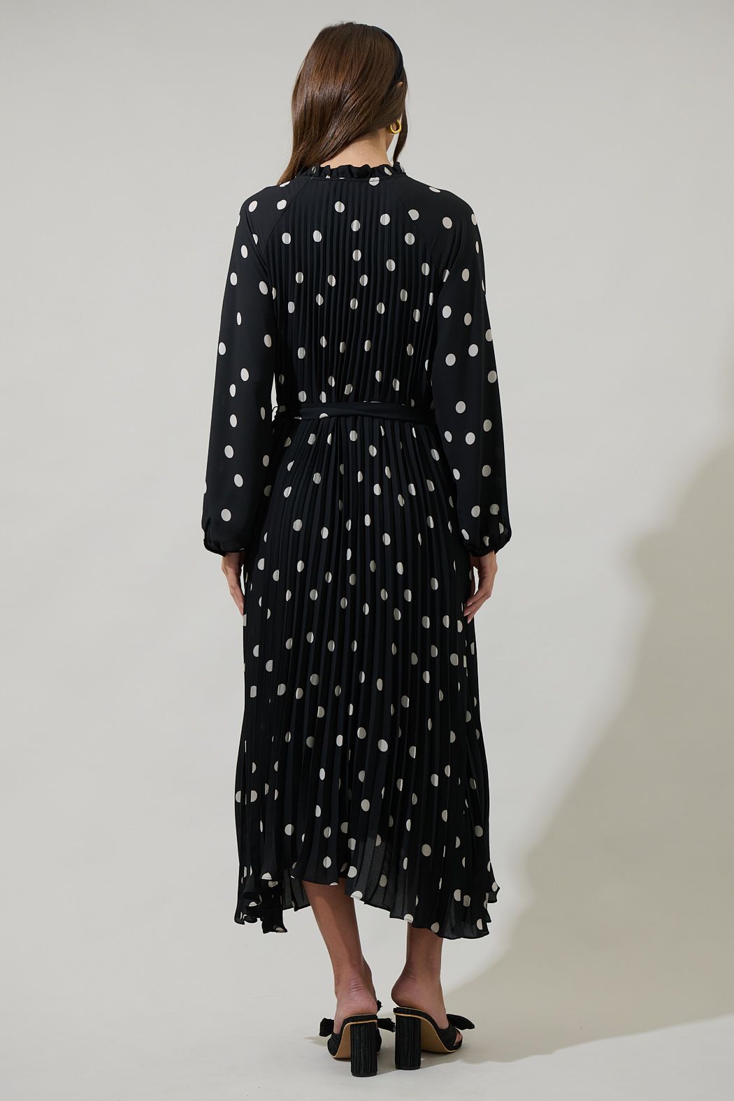 Kaline Polka Dot Marisa A-Line Midi Dress