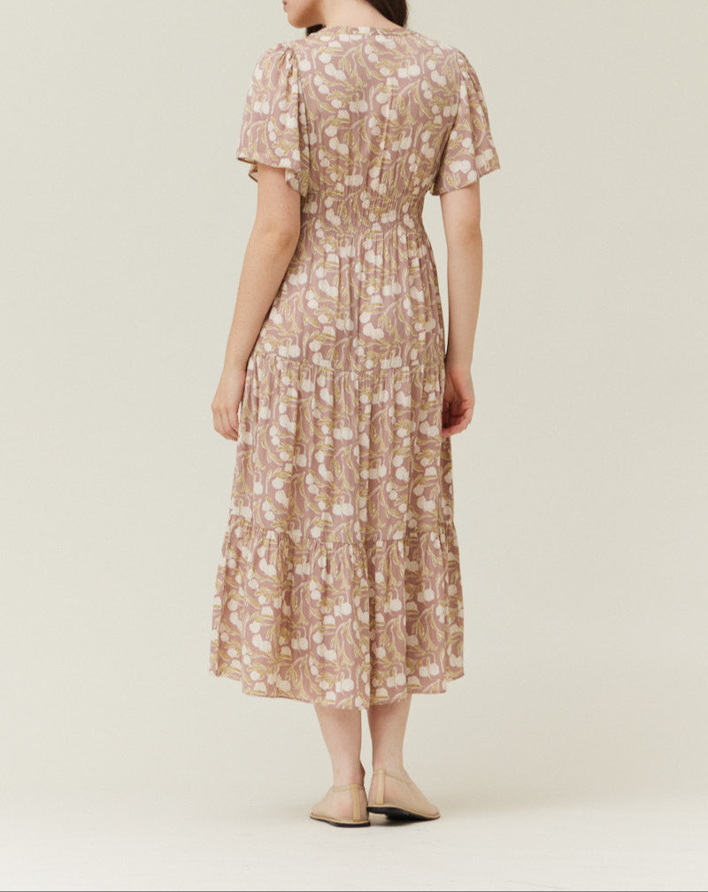 PRINTED MIDI DRESS - BTK COLLECTIONS