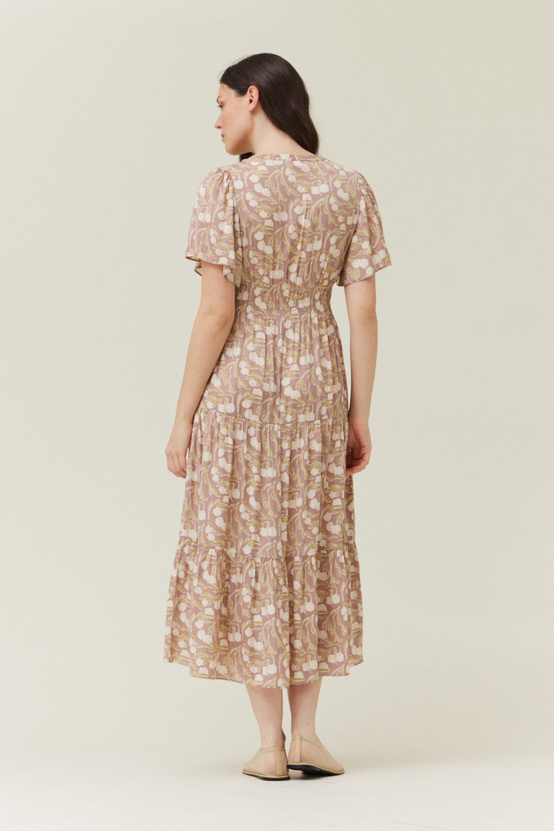 PRINTED MIDI DRESS