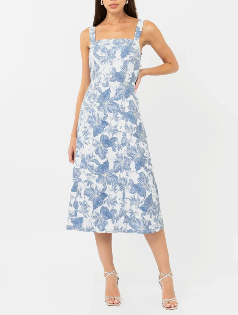 Roanne Jacquard Midi Dress - BTK COLLECTIONS