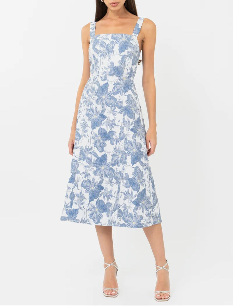 Roanne Jacquard Midi Dress