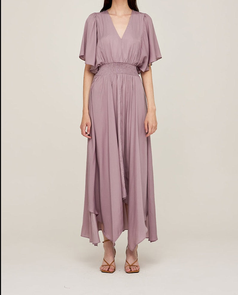Soft Purple Unbalanced Skirt Maxi Dress_Grade& Gather_BTK COLLECTION