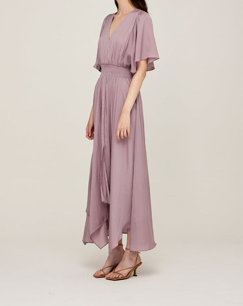Soft Purple Unbalanced Skirt Maxi Dress_Grade& Gather_BTK COLLECTION