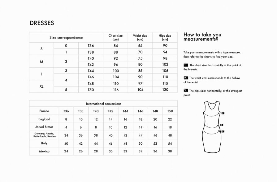Weill Paris Size Chart