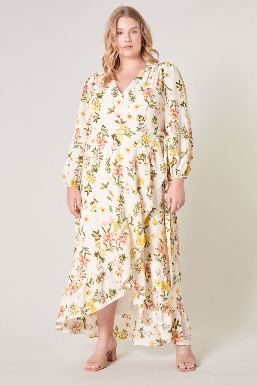 Ashlynn Floral Califa Maxi Wrap Dress - BTK COLLECTIONS