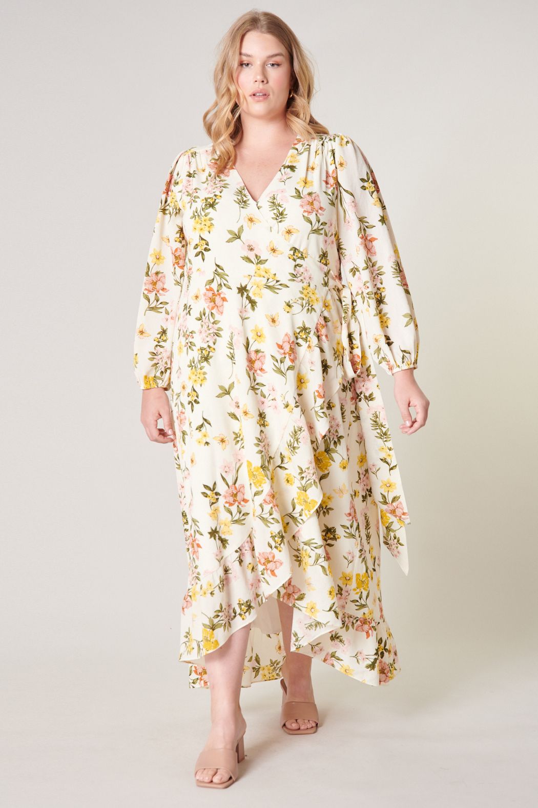 Ashlynn Floral Califa Maxi Wrap Dress - BTK COLLECTIONS