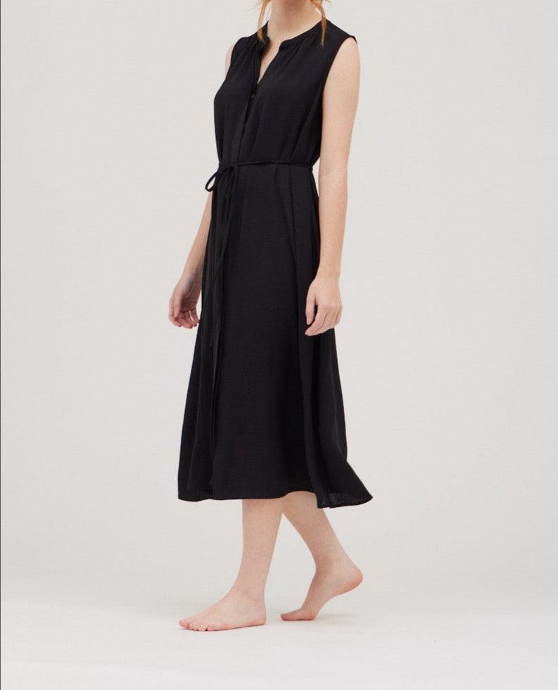 Back Elastic Tie Midi Dress - BTK COLLECTIONS