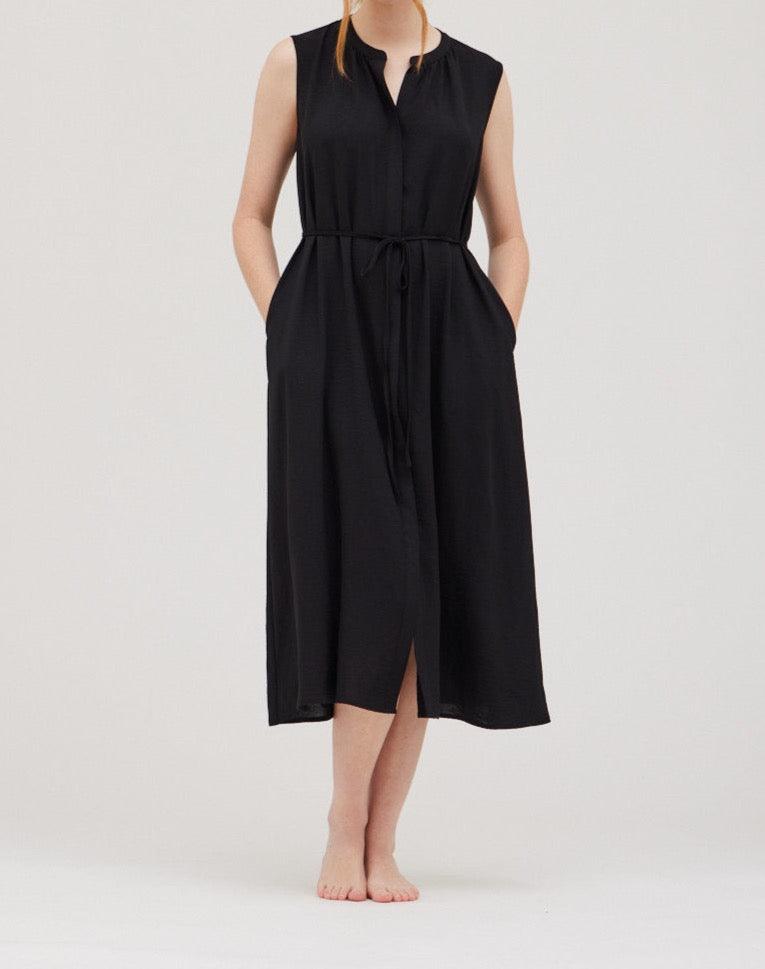 Back Elastic Tie Midi Dress - BTK COLLECTIONS