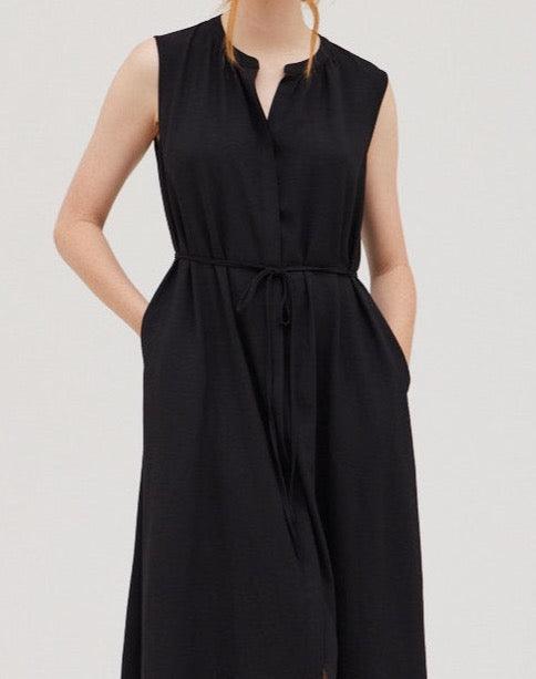 Back Elastic Tie Midi Dress - BTK COLLECTIONS