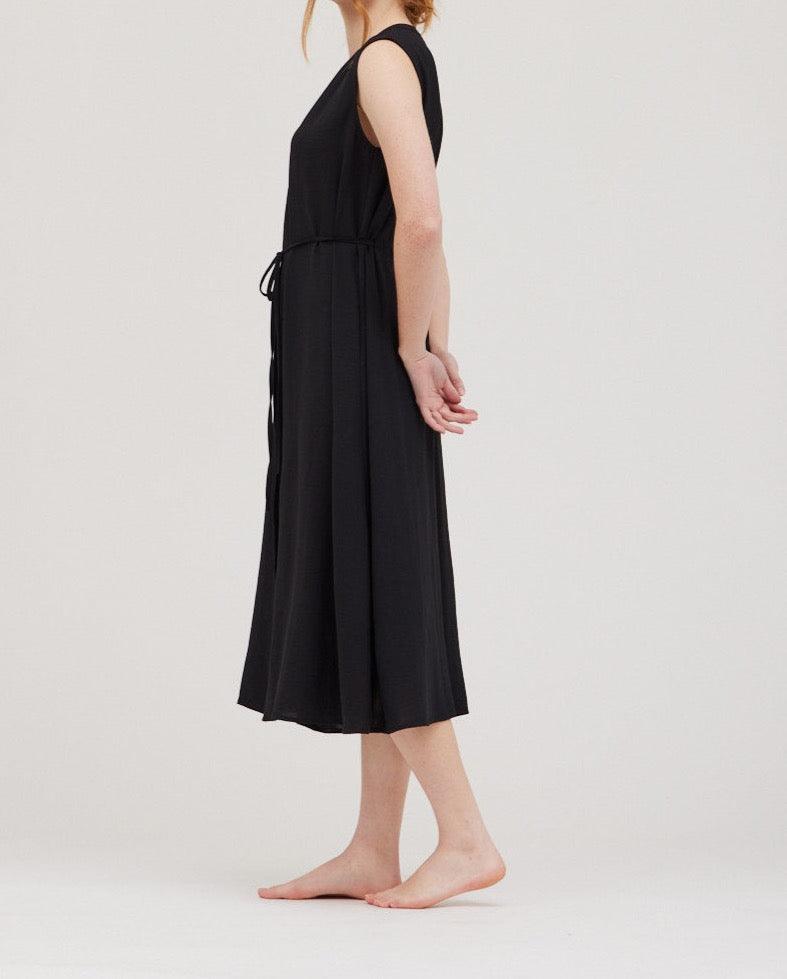 Back Elastic Tie Midi Dress - BTK COLLECTIONS