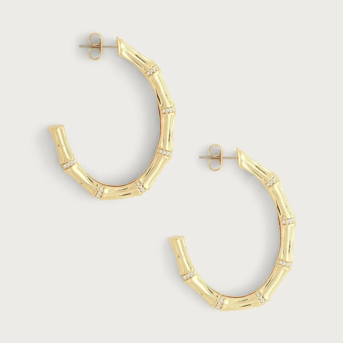 Bamboo Single Hoop Earrings - BTK COLLECTIONS