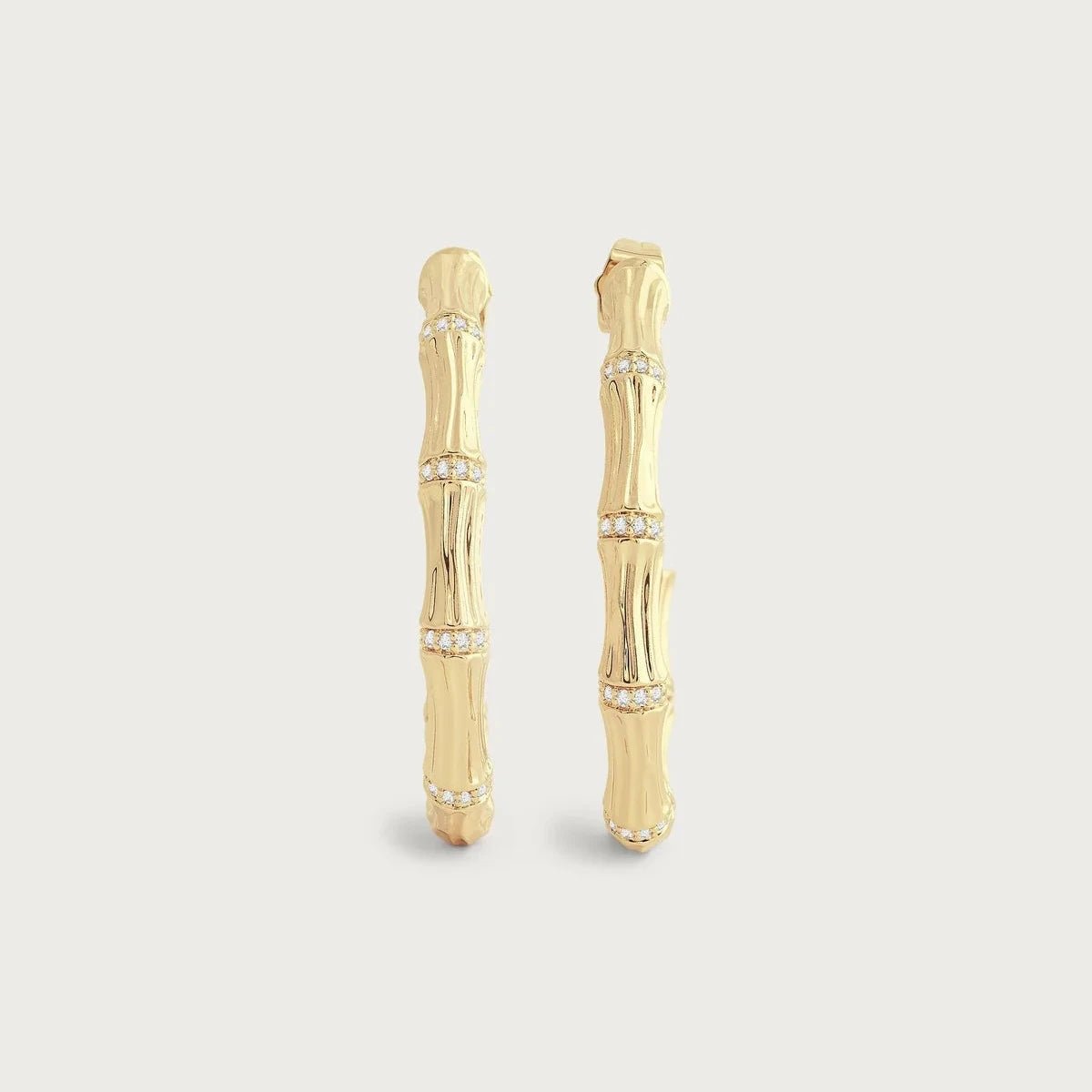 Bamboo Single Hoop Earrings - BTK COLLECTIONS