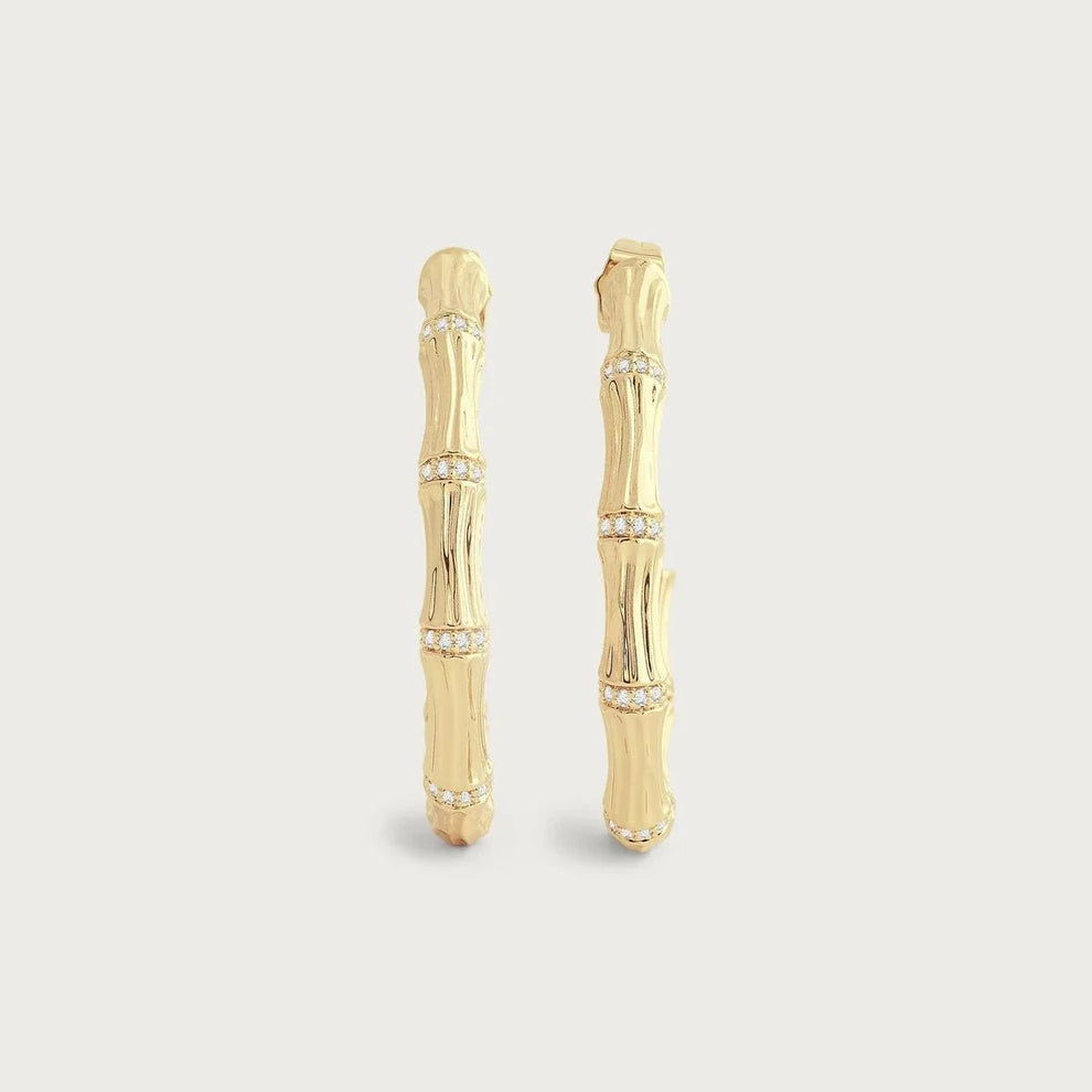Bamboo Single Hoop Earrings - BTK COLLECTIONS