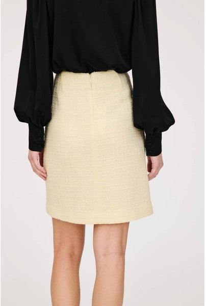 Beige Short Straight Skirt - BTK COLLECTIONS