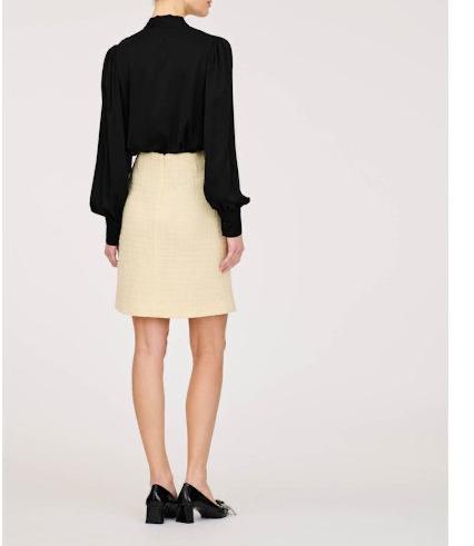 Beige Short Straight Skirt - BTK COLLECTIONS