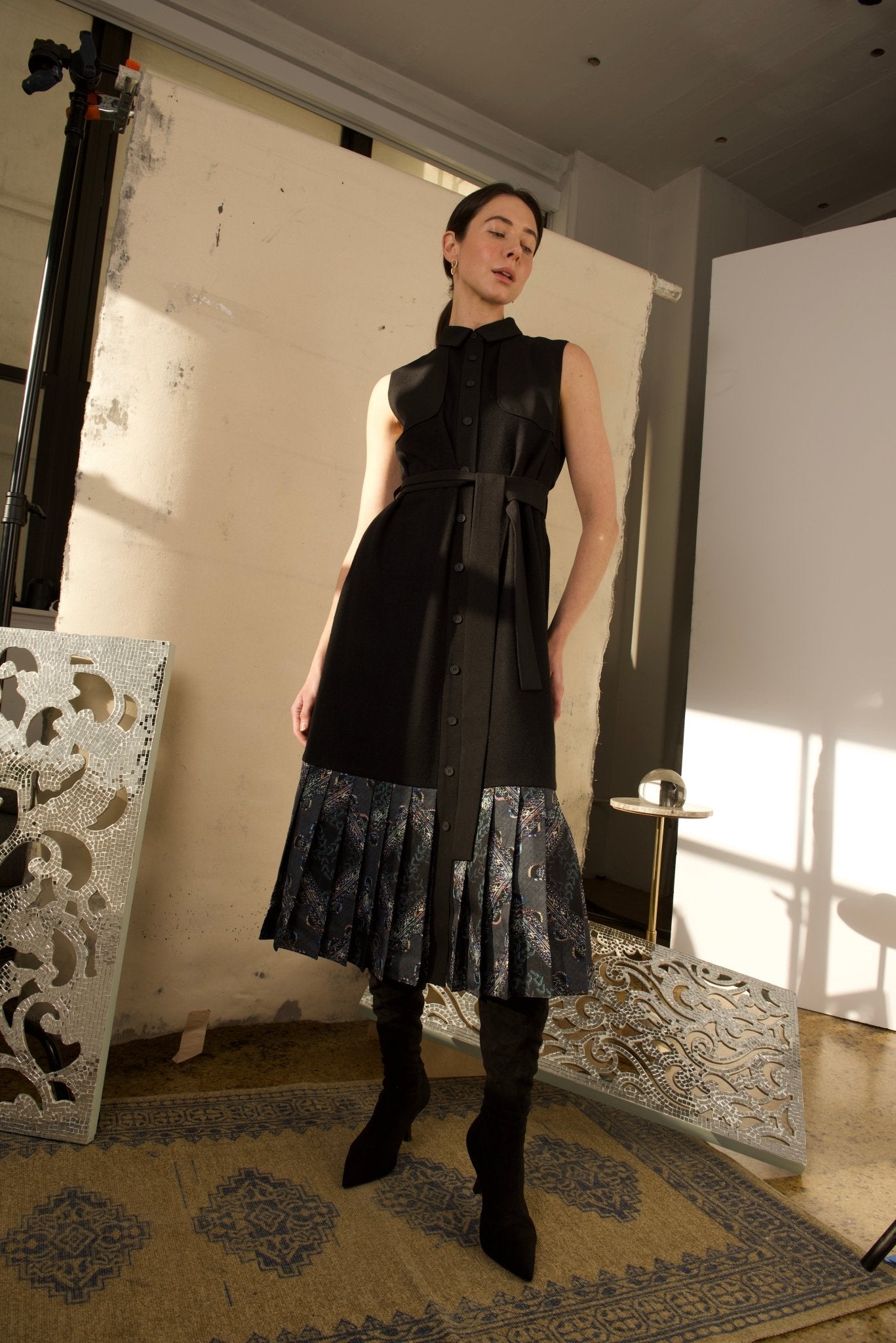 Black Jelda Midi Dress - BTK COLLECTIONS