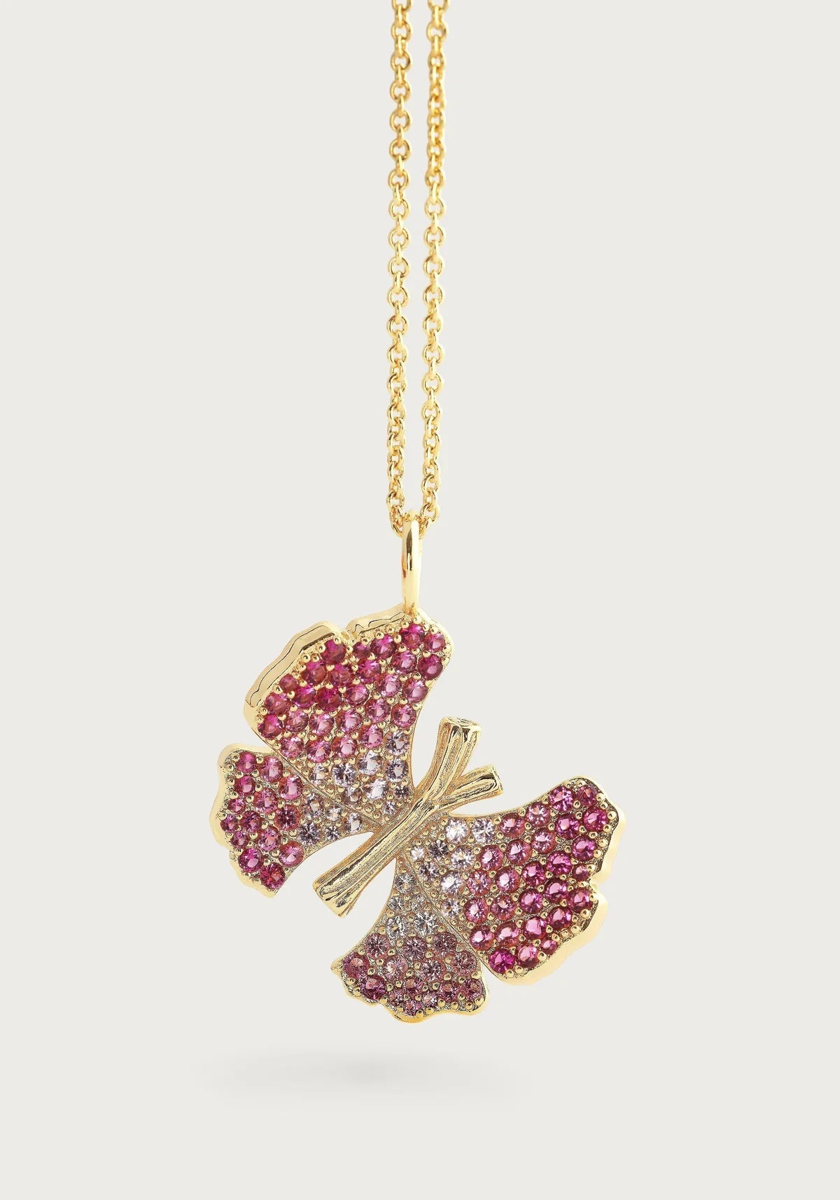 Butterfly Pink Pavé Necklace - BTK COLLECTIONS