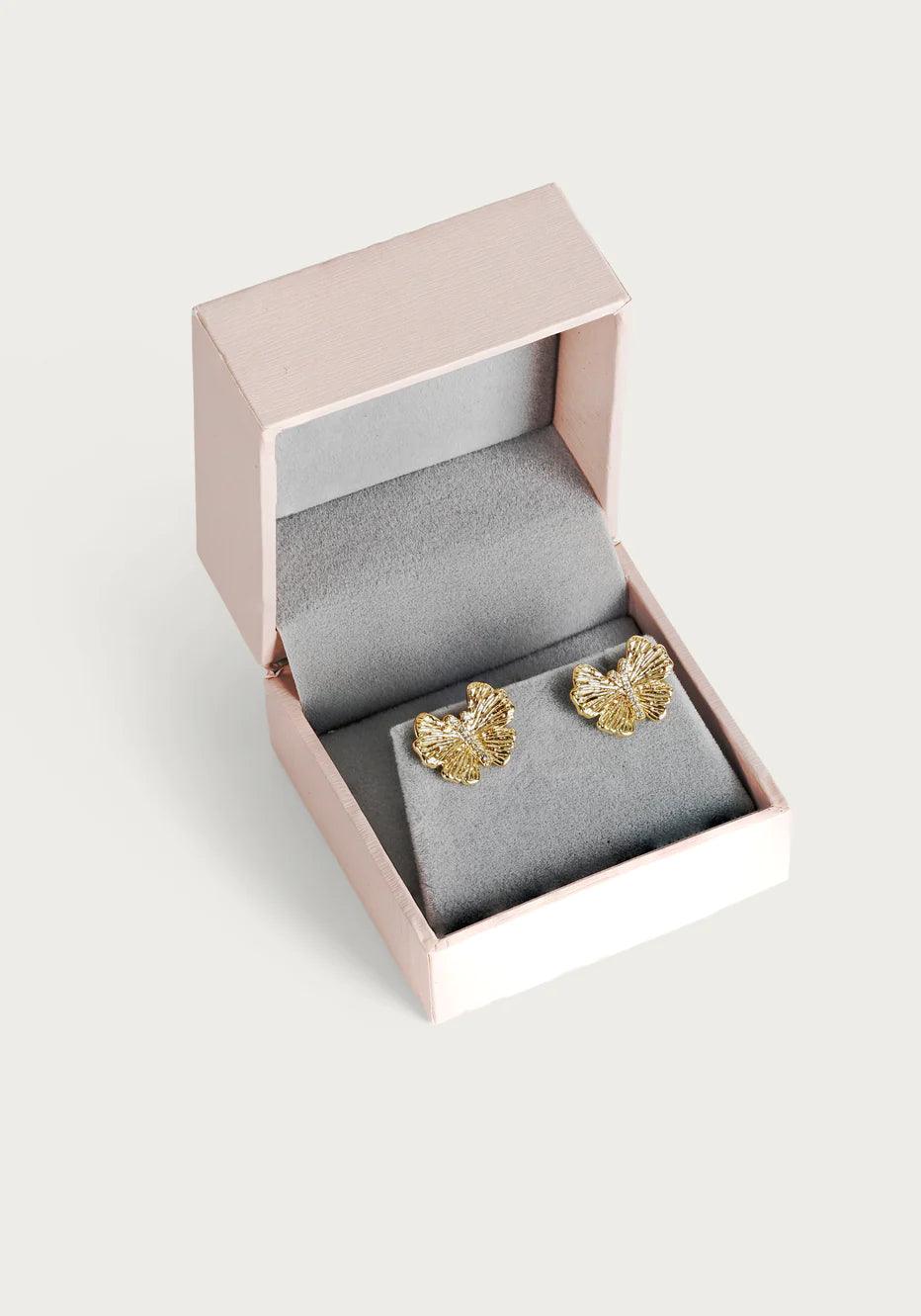 Butterfly Stud Gold Earrings - BTK COLLECTIONS