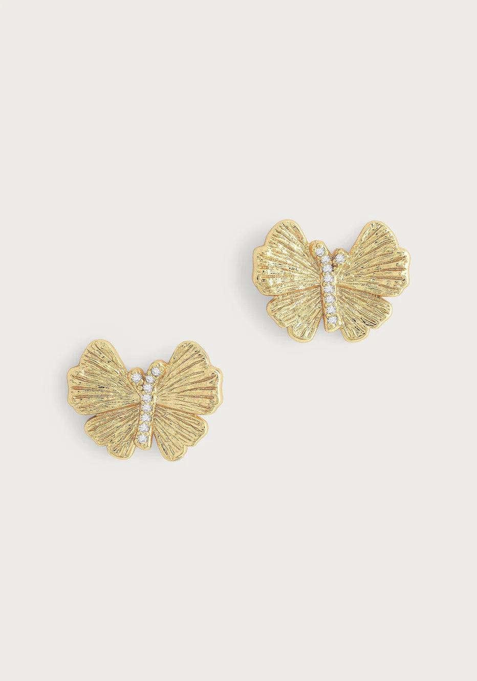 Butterfly Stud Gold Earrings - BTK COLLECTIONS